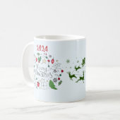 Mug "Bonjour Père Noël : Joyeux Noël 2024 (Devant gauche)