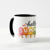 Mug Bonjour Popsicle Coloré Célébration d'Été (Devant gauche)