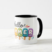Mug Bonjour Popsicle Coloré Célébration d'Été (Devant droit)