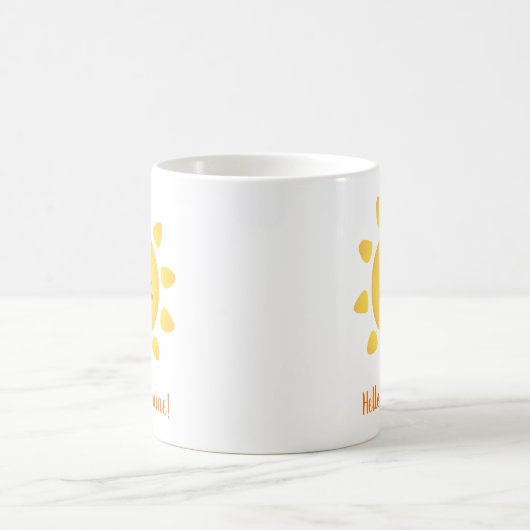 Mug Bonjour positivité heureuse de Sun de soleil (Centre)