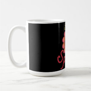 Mug Bonjour Printemps - Fleur Rose et Orange Texturée 