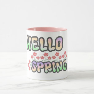 Mug "Bonjour Printemps" Impression florale