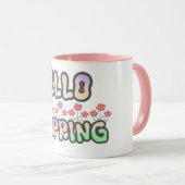 Mug "Bonjour Printemps" | Impression florale (Devant droit)