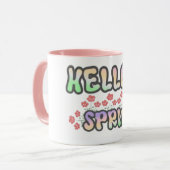 Mug "Bonjour Printemps" | Impression florale (Devant gauche)