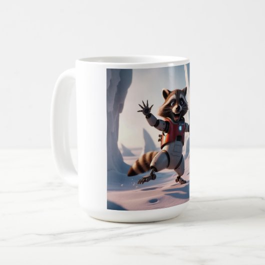 Mug Bonjour, Salut Raccon (Devant gauche)