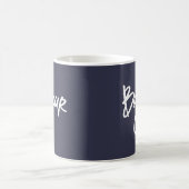 Mug Bonjour Script (Blanc) pour les amoureux de la Fra (Centre)