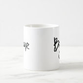 Mug Bonjour Script (Noir) pour les amoureux de la Fran (Centre)