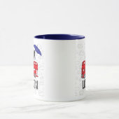 Mug Bonjour signe en lettres de main de Londres | avec (Centre)