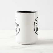 Mug Bonjour Simple Moderne Floral Français Salutation (Centre)