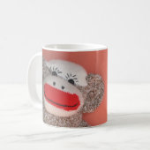 Mug Bonjour singe de chaussette "! " (Devant gauche)