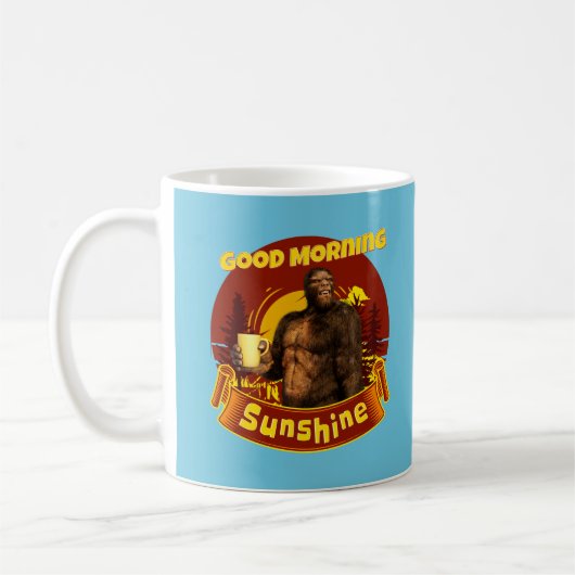 Mug Bonjour Soleil Bigfoot Café Humour Art (Gauche)