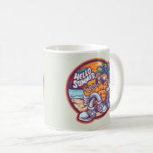 Mug Bonjour Summer Joyeux dessin d'ananas (Devant droit)