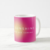Mug Bonjour Sunshine De Bonnes Choses Viennent (Devant droit)