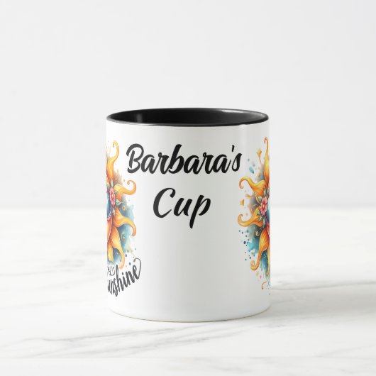 Mug Bonjour Sunshine personnalisée (Centre)