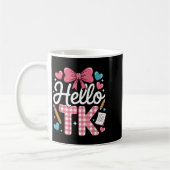 Mug Bonjour Tk Funny Mignonne Retour À L'École Ki Tran (Gauche)