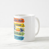 Mug Bonjour Vacances Été Bye Bye School Hello Pool Vi (Devant droit)