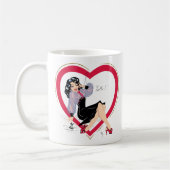 Mug Bonjour Valentine Pin-Up Girl (Gauche)