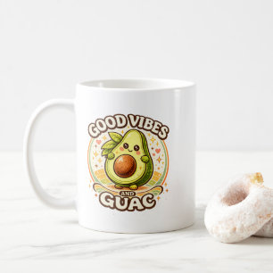 Mug Bonne ambiance et guac Avocat rétro mignon Aes