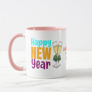 Mug Bonne année 2024 Nouvelles années Eve Vin Cheers