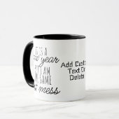 Mug Bonne année 2024 Script Nouvelle année Fête (Devant gauche)