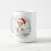 Mug Bonne année 2026 avec de mignons cerfs (Devant gauche)
