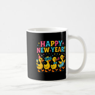 Mug Bonne année 2026 Cadeau de fête de canard mignon