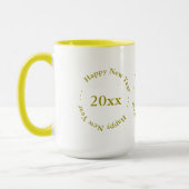 Mug - Bonne année avec la date (or) (Gauche)