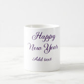 Mug Bonne année calligraphie violette simple minimalis (Centre)