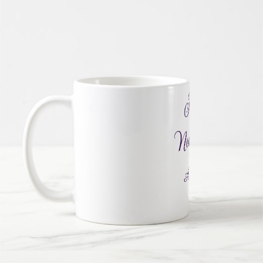 Mug Bonne année calligraphie violette simple minimalis (Gauche)