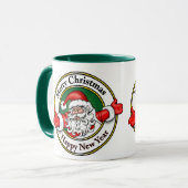 Mug Bonne année de Joyeux Noël du père noël (Devant gauche)