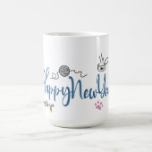 Mug Bonne Année Entre Les Chatons Sur Un Fil (Centre)