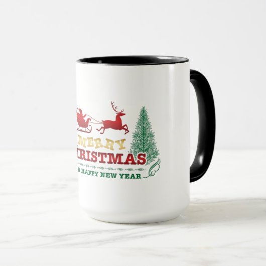Mug Bonne année et Joyeux Noël (Devant droit)