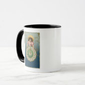 Mug Bonne annéeFille au sommet d'une horloge (Devant gauche)