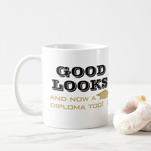 Mug Bonne apparence et maintenant Diplôme Trop drôle G (Avec donut)