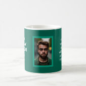 Mug Bonne Carte Anniversaire Avec Photo Sur Un Vert Mu (Centre)