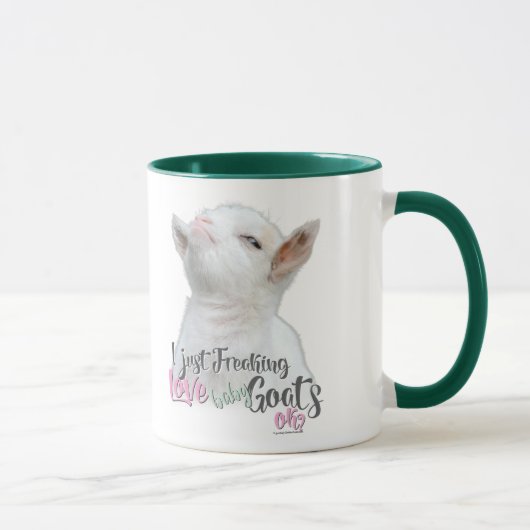 Mug BONNE CHÈQUE | Je viens de freaking LOVE Baby Chèv (Droite)