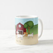 Mug Bonne Crème Anglaise Golden Retriever À Une Ferme (Devant droit)