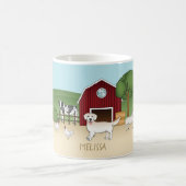 Mug Bonne Crème Anglaise Golden Retriever À Une Ferme (Centre)