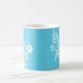 Mug Bonne et bonne typographie du matin Bleu clair (Centre)