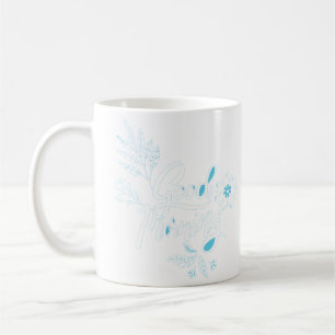 Mug Bonne et bonne typographie du matin Bleu clair