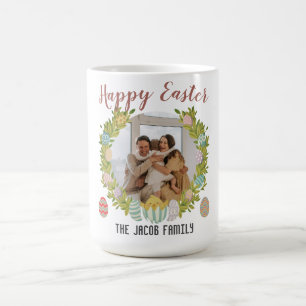 Mug Bonne famille de Pâques, famille heureuse une phot