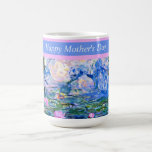 Mug Bonne fête des mères, célèbre oeuvre Monet,<br><div class="desc">Joyeuse fête des mères - Claude Monet la célèbre peinture,  Water Lilies,  1919.</div>