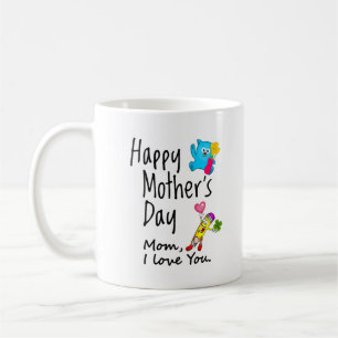 Mug Bonne fête des mères. Maman, je t'aime.