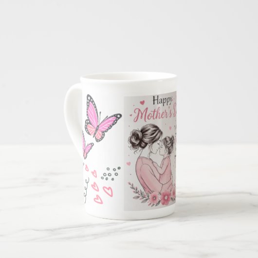 Mug Bonne Fête des Mères Papillon (Devant gauche)