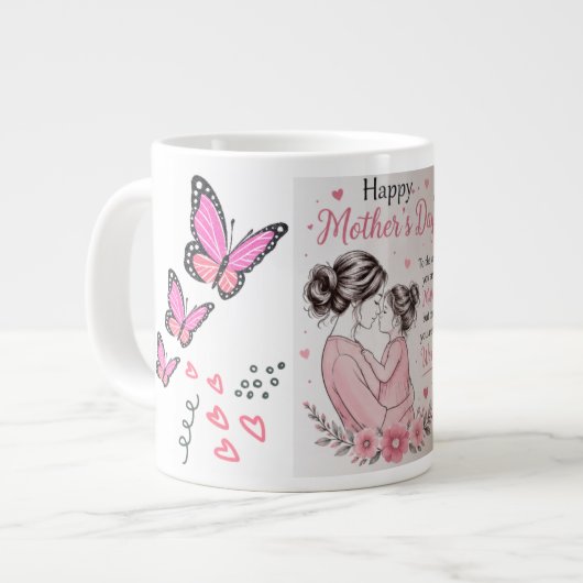 Mug Bonne Fête des Mères Papillon (Devant gauche)