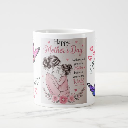Mug Bonne Fête des Mères Papillon (Devant)