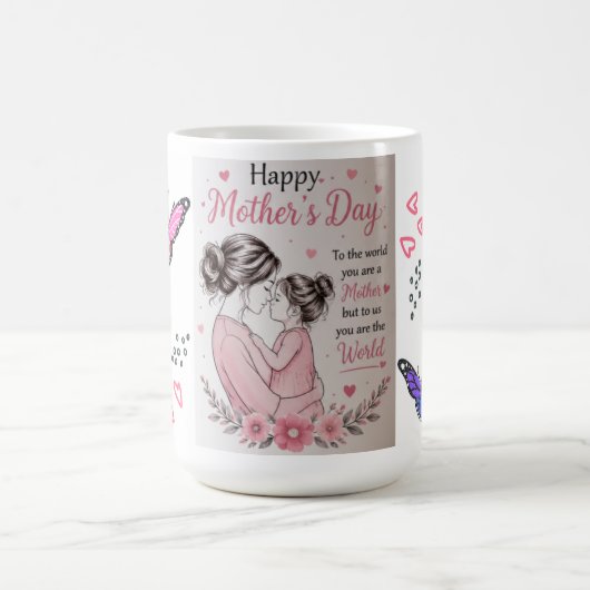 Mug Bonne Fête des Mères Papillon (Centre)