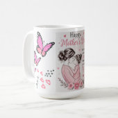 Mug Bonne Fête des Mères Papillon (Devant gauche)