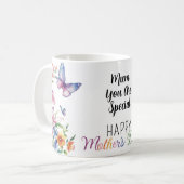 Mug Bonne fête des mères papillons Fleur sauvage (Devant gauche)