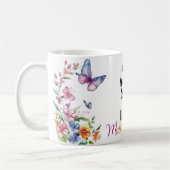 Mug Bonne fête des mères papillons Fleur sauvage (Gauche)